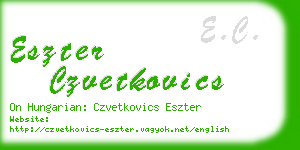 eszter czvetkovics business card